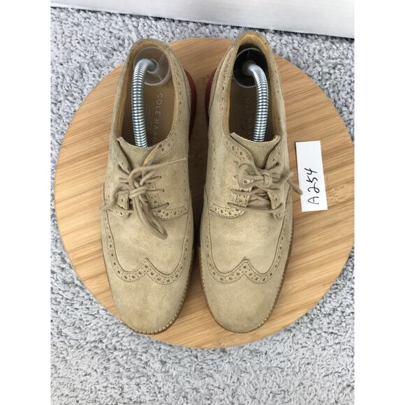 Cole Haan GrandSprint Wing II Tan Suede Wingtip Casual Oxford Shoe Mens 8 C12468 - Picture 5 of 10
